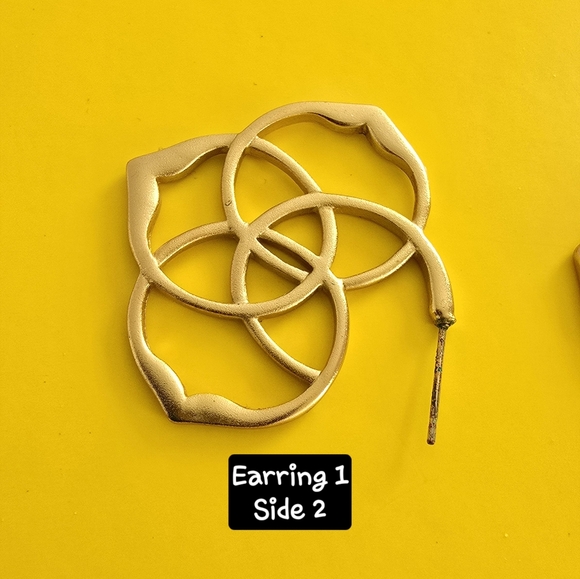 *SOLD* Kendra Scott VHTF VGUC Inca Logo Earrings in Gold - Picture 7 of 7